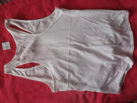 Novy damsky bily natelnik, terranova,s