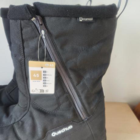 Pánské zimní černé boty sněhule quechua vel 45, quechua,45