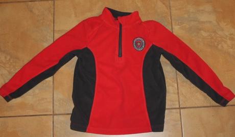 Červeno černá mikina, vel. 110/116, lupilu,110