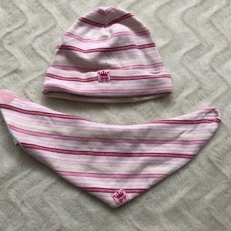 Cepice a satek na krk 86/92 růžová tchibo, tchibo,86