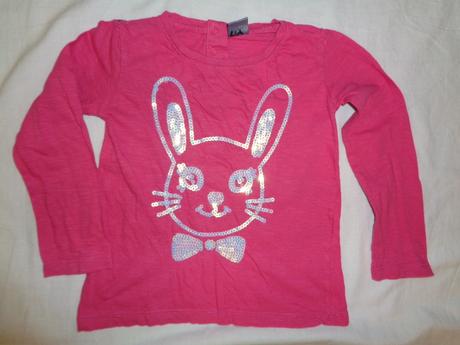 Nádherné růžové tričko s králíčkem, kiki&koko,98