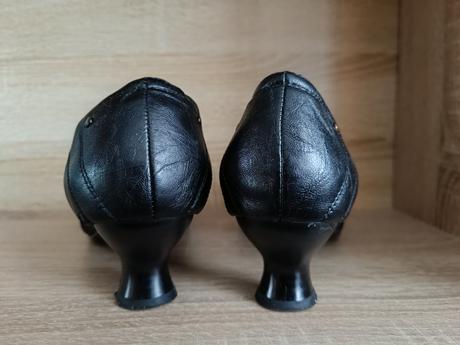 Černé lodičky, kačenka podpatek, vel. 39, 39