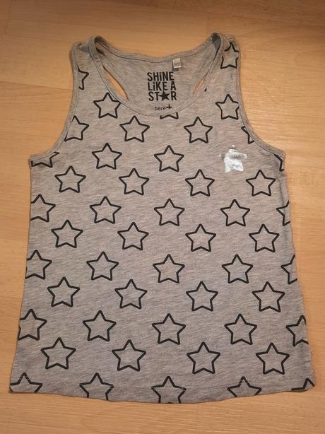 Tílko šedé s hvězdičkami ca, c&a,134