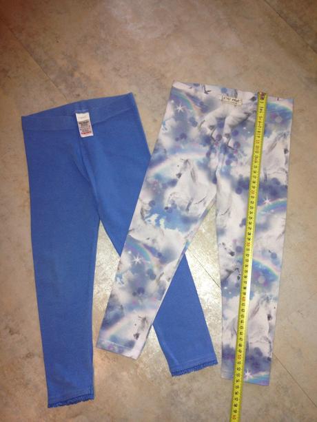 2 legíny next jednorožec modrá krajka 3-4r, 104 cm, next,104