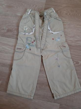 Plátěné kalhoty podšité bavlnou-prodej i zvlášť, next,98