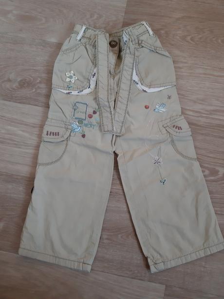 Plátěné kalhoty podšité bavlnou-prodej i zvlášť, next,98