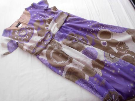 Fialovo-béžové šaty, l