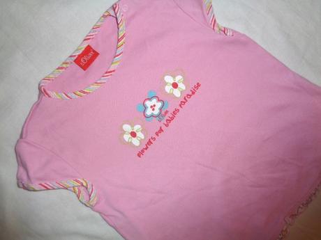Nádherné růžové tričko s kytičkama, s.oliver,80