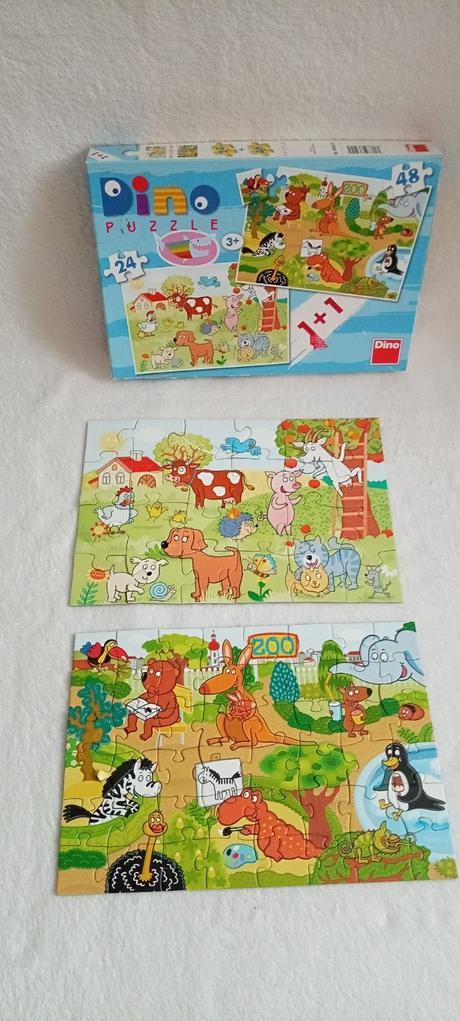 Dětské puzzle dino 2v1 zoo (24 + 48 dílků),