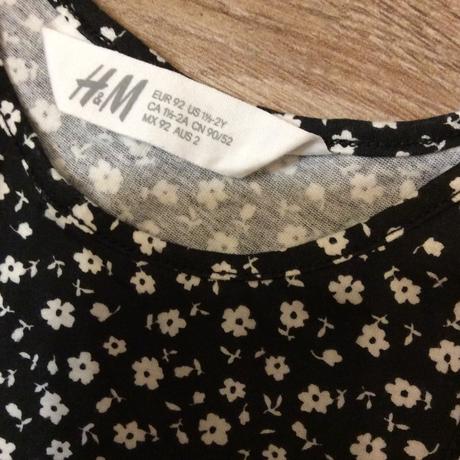 Bavlněné letní květinkové šaty h&m, h&m,92