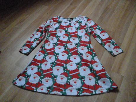 Vánoční šaty santa vel. 6-7, 122