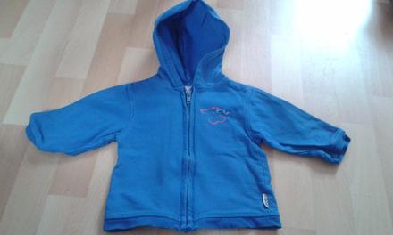 Mikina pro kluky s kapuckou - modrá, vel. 86, 86