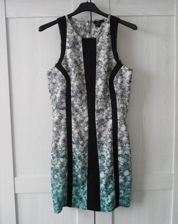 Šedé černé zelené šaty, h&m,38
