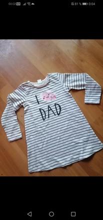 Dětské kratší šatičky/ delší tričko, h&m, h&m,104
