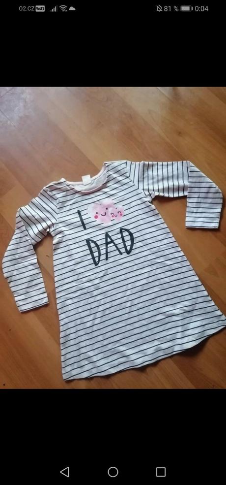 Dětské kratší šatičky/ delší tričko, h&m, h&m,104