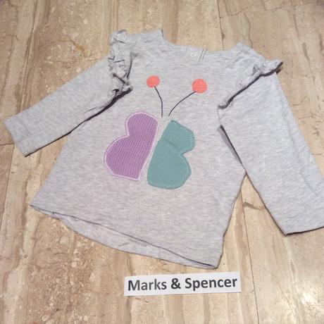 Bavlněné tričko s motýlem zn. m&s, marks & spencer,74