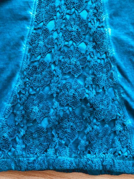 Modre tricko tyrkys-petrolejova barva 134/140, yigga,134