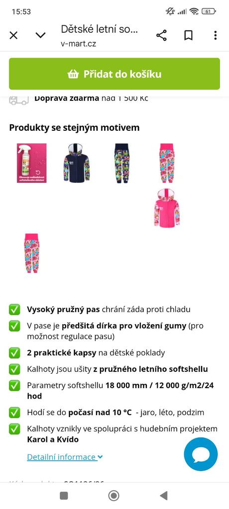 Softshel.kalhoty vmart karol a kvído,vel.134, 134