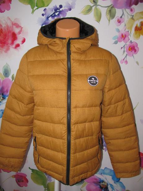 Zimní hořčicová bunda s kapucí rip curl unisex, rip curl,164