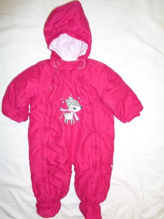 Vínovorůžová kombinéza se srnečkou 62/68, 62