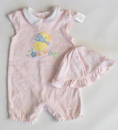 Letní overal + klobouk vel. 0 - 3 m, m&co,62