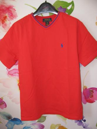 Dětské bavlněné červené tričko ralph lauren, ralph lauren,152