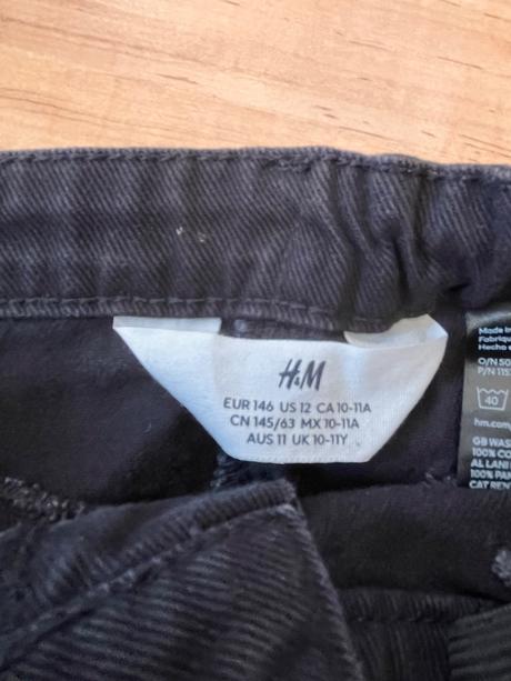 Riflová sukně, h&m,146