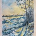 moje akvarelova zima