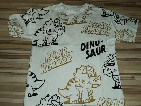 Bílé tričko s dinosaury 98 next, next,98