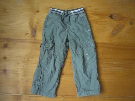 Plátěné podšité kalhoty, 98