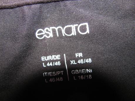Elastické bavlněné černé minišaty s 3/4 rukávem, esmara,44
