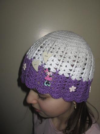 Háčkovaná čepička 5-8 let, 116