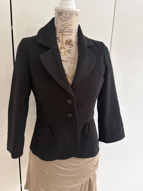 Teple cerne sako 3/4 rukáv amisu 34, amisu,34