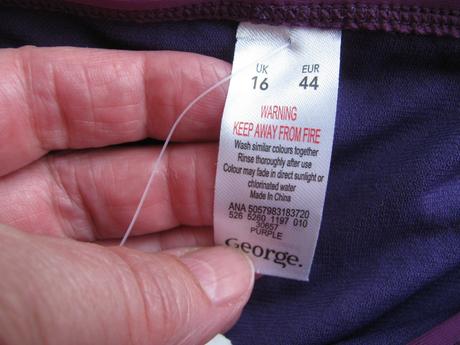 Dámské fialové plavky,brazilky-spodní díl, george,44