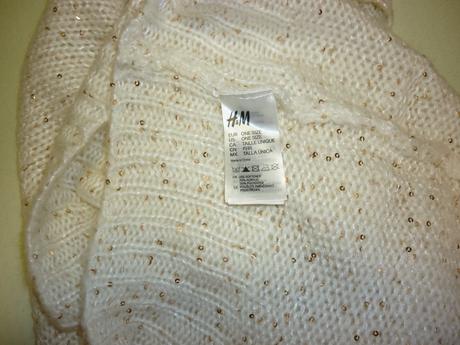 Krémový tunel se zlatými flitry h&m, h&m