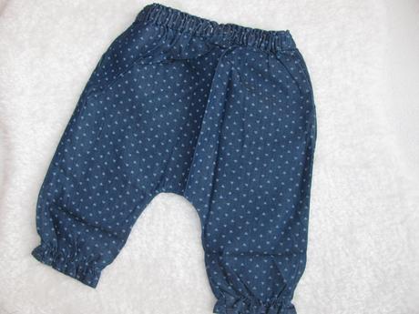 Kojenecké tmavě modré baggy kalhoty se vzorkem, house,68