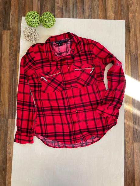 Červená káro košile s roll up, vel s, gate, gate,s