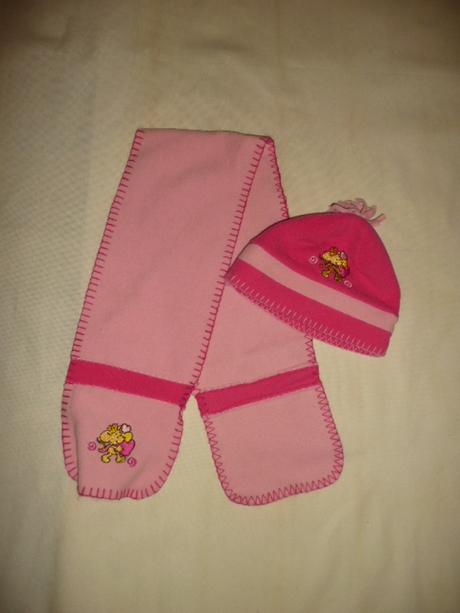 Souprava čepice  šála flees vel do 4 let, 104