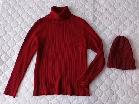 Dámský rolák+čepice, vel.38/40/42, 