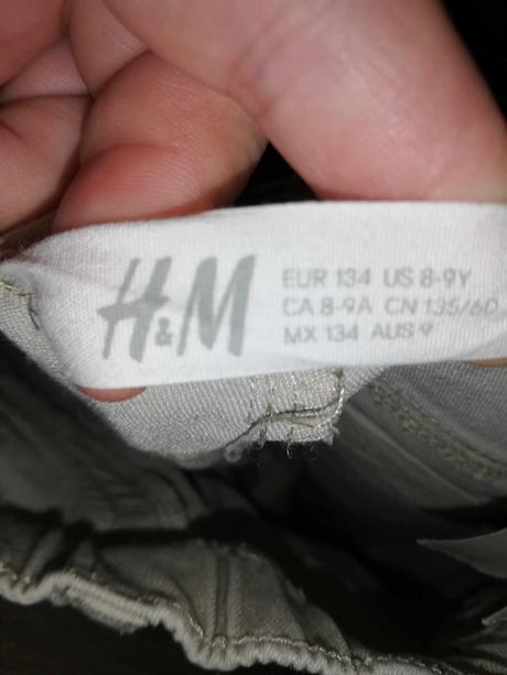 Světlé kalhoty h&m vel.134, h&m,134