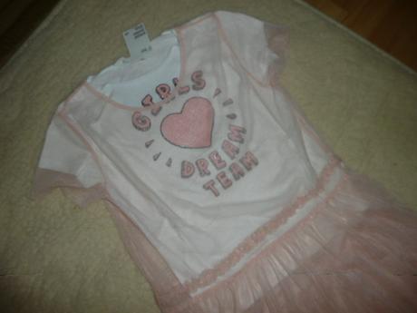 Letní šaty hm tutu srdce vel 14 +, h&m,164 / 170 / 176