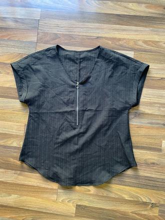Černý top na zip, vel 0xl a více xl, stugaz curve,, xxl