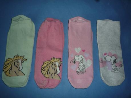 4 páry ponožek koně + snoopy, snoopy,36