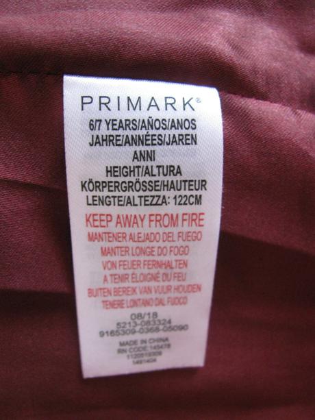 Dívčí vínová bunda z umělé kožešiny vel.6-7 let, primark,122