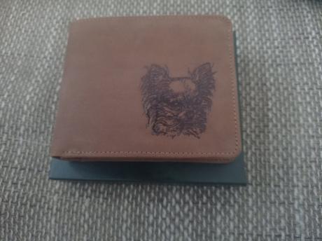 Kožená pánská peněženka s čivavou,