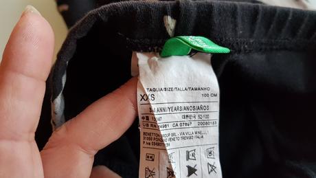 Dětské černé legíny s hvězdami benetton 2-4roky, benetton,98