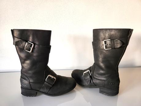 Kožené kozačky s kožíškem ugg vel. 38, ugg,38