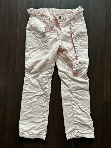 Růžové zateplené kalhoty 116, lupilu,116