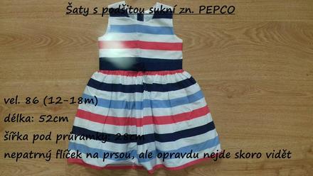 Šaty s podšitou sukní zn. pepco, pepco,86