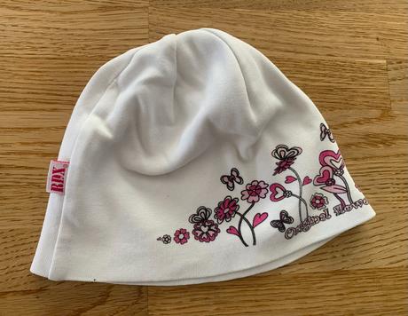 Bavlněná čepička bílá flowers radetex vel. 4 roky, radetex,104